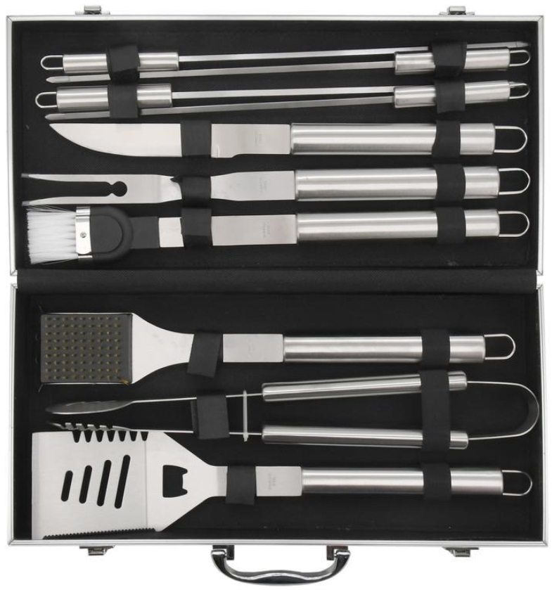 Grilovací nářadí sada 11 ks ALU kufřík b